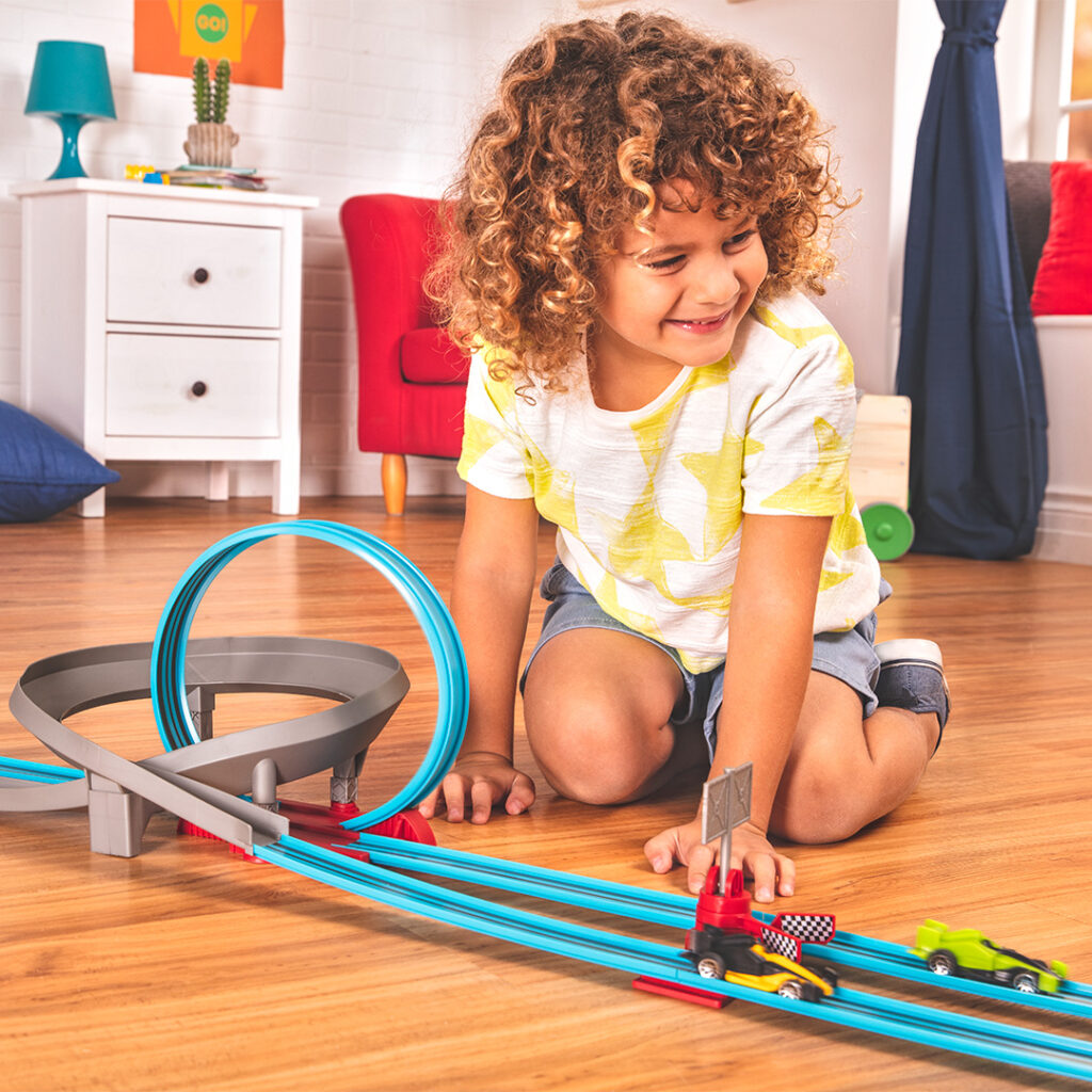 Boy playing with Turbo Dash
