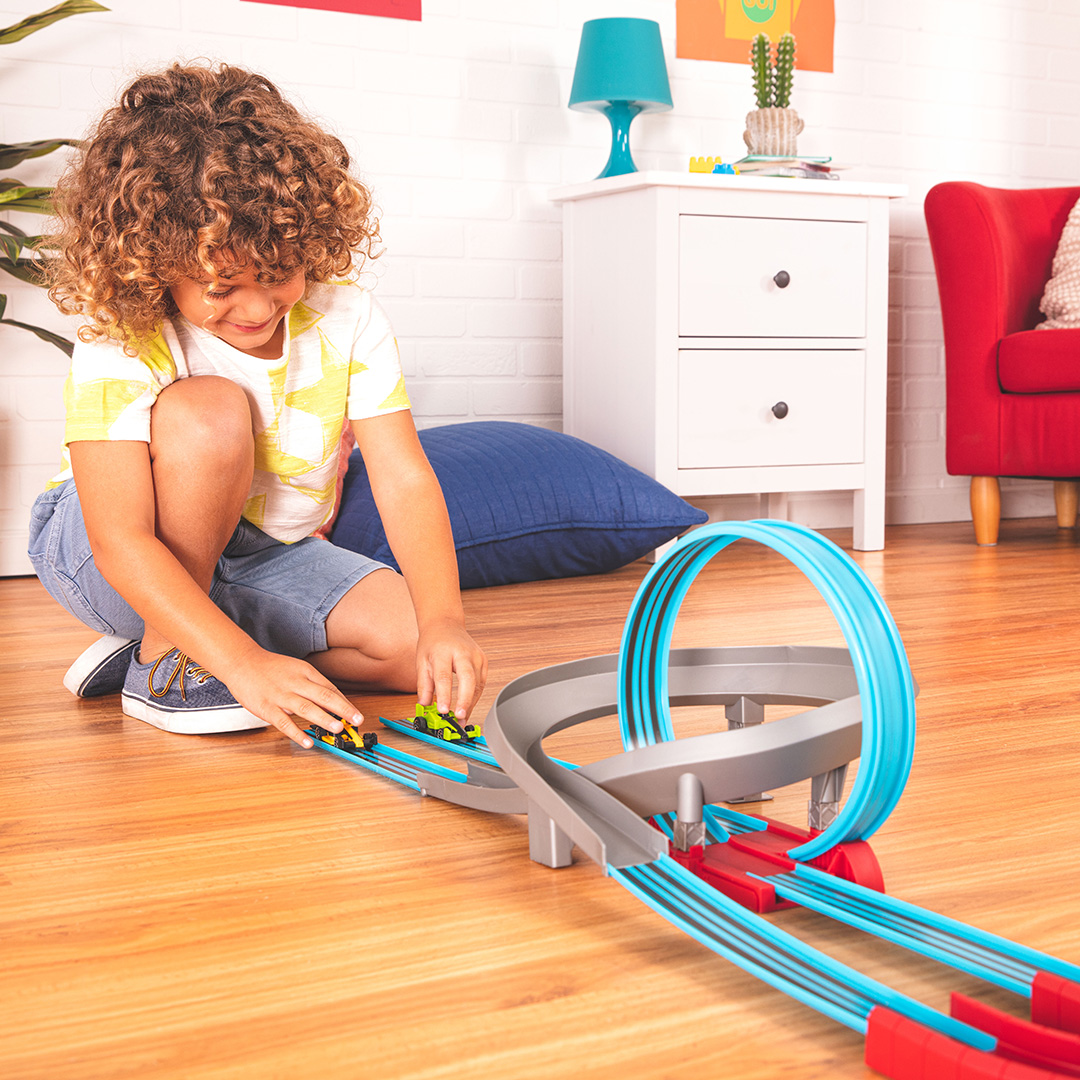Boy playing with Turbo Dash