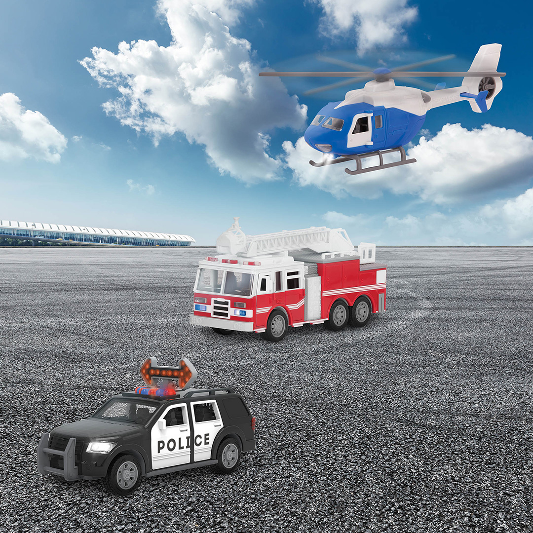 Small Micro Series Rescue vehicle 3 pack