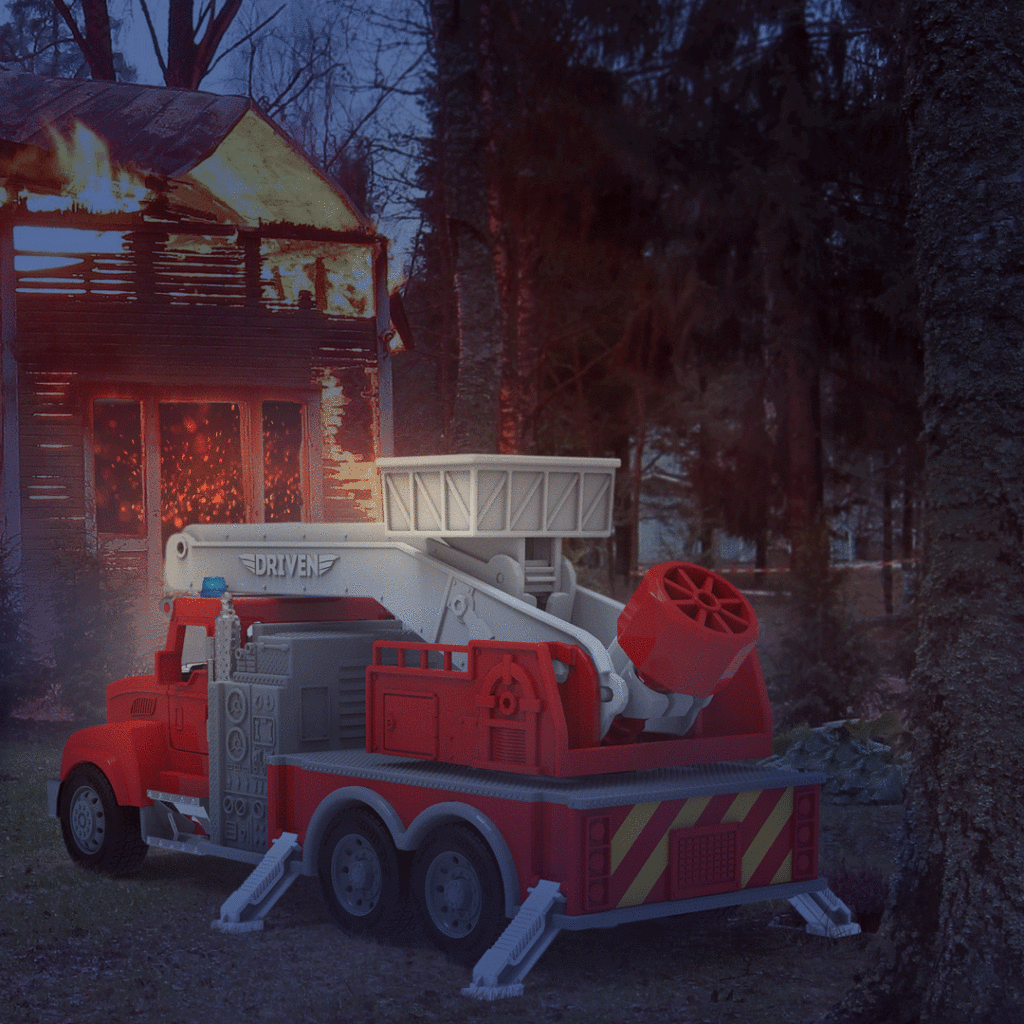 Toy fire truck with lift