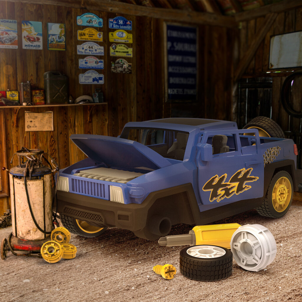 Take apart SUV vehicle