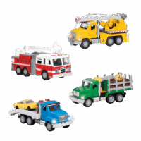 Pack of Four Trucks, 7 inches