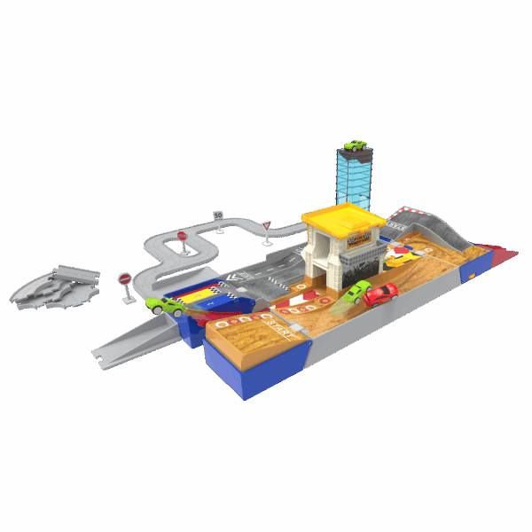 Pocket 2 in 1 Race Track (80pc) - Image 1