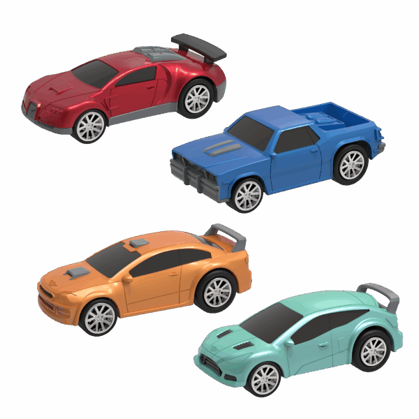 Turbocharge Stock Cars (4 Pack), 4 inches - Image 1