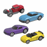 Turbocharge - Race Cars (4 Pack)