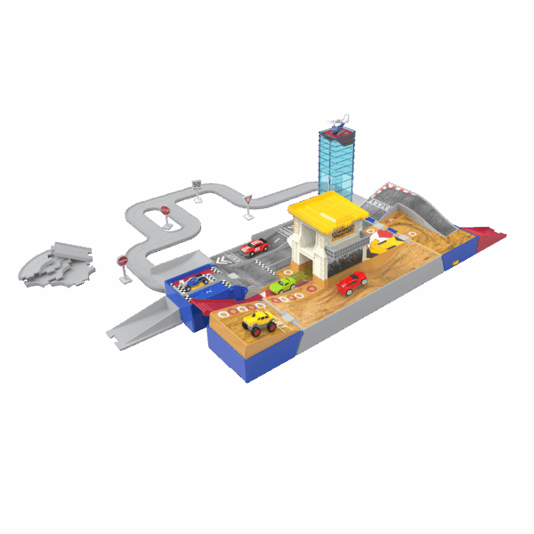 Pocket 2 in 1 Race Track (84pc) - Image 1