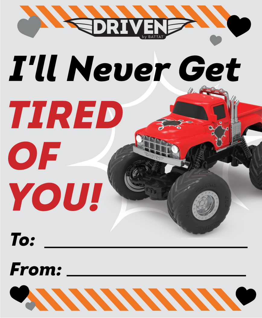 Car & Truck Themed Valentine's Cards by DRIVEN