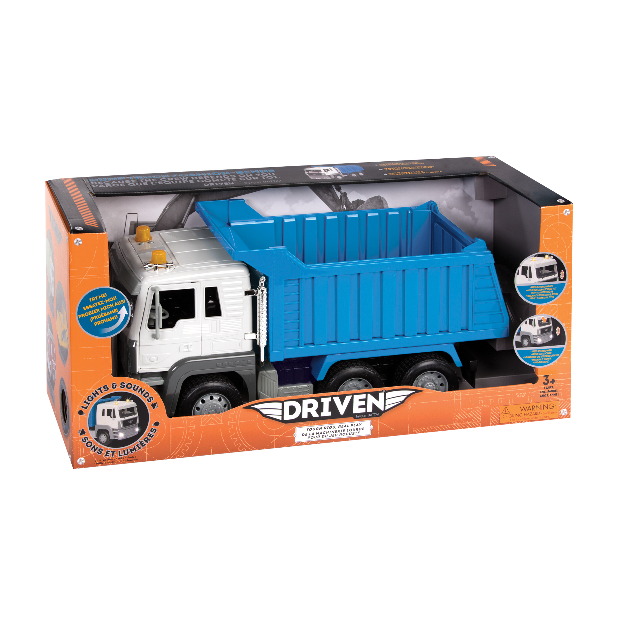 Dump Truck with Working Movable Parts and 1 Driver Battat Construction Vehicle Toy Trucks for Toddlers 18m+ 