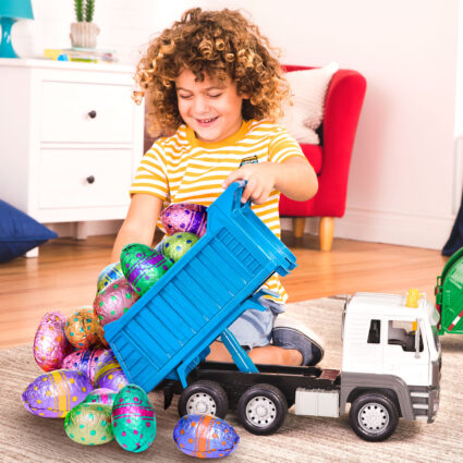 Toy truck easter egg hunt