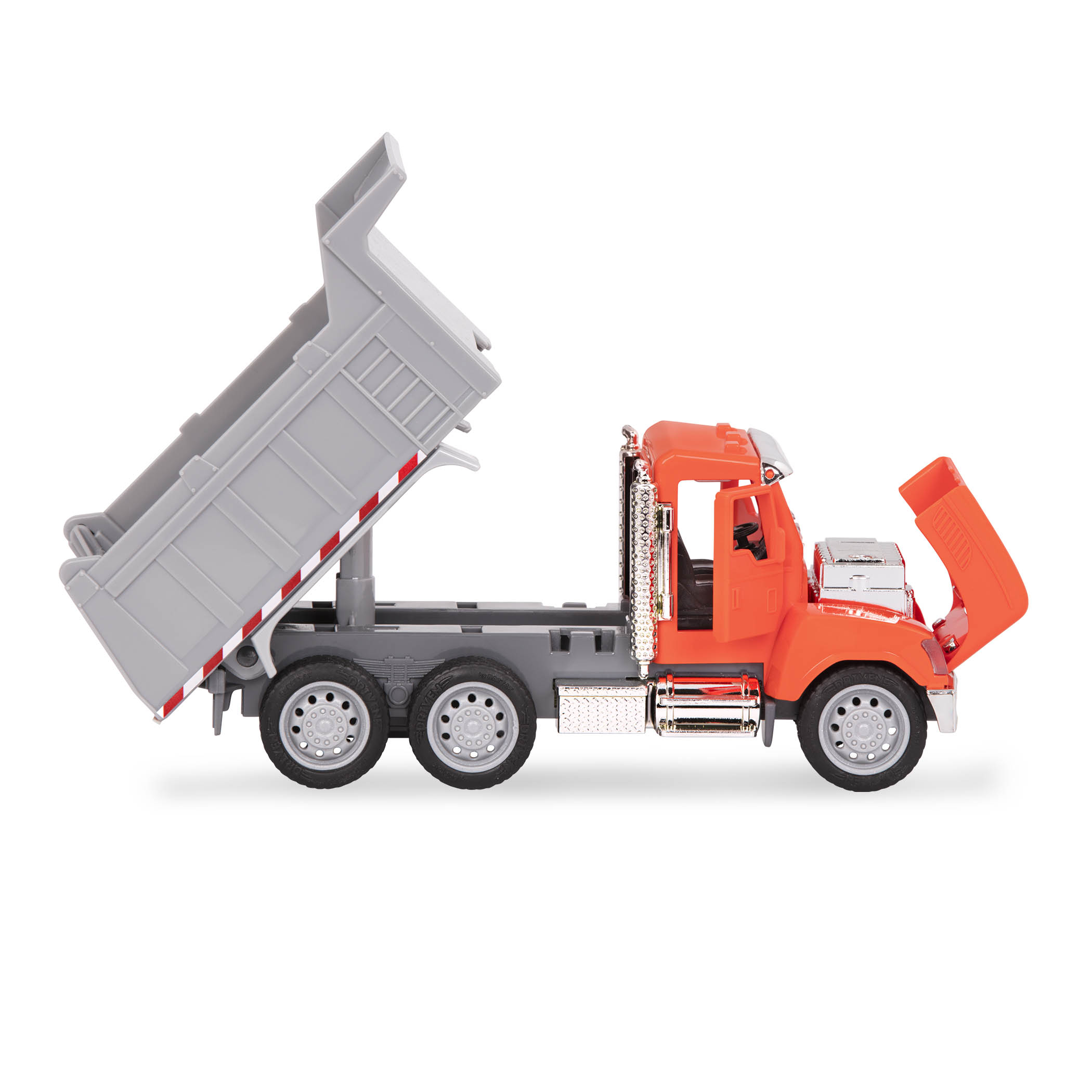 Driven Pocket ~ Series 3 ~ Battat ~ Mini Toy Vehicle ~ Red Double Dump Truck 
