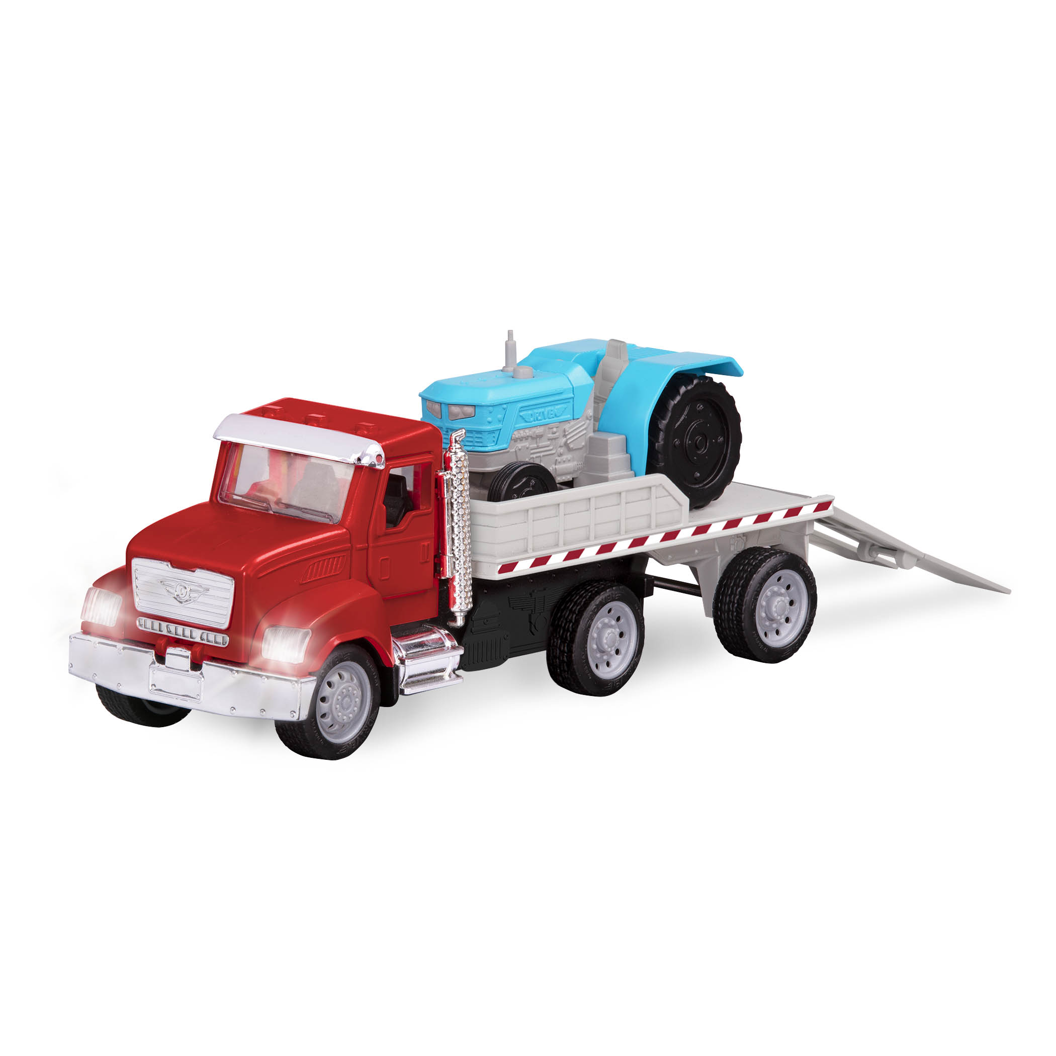 toy flatbed truck with forklift