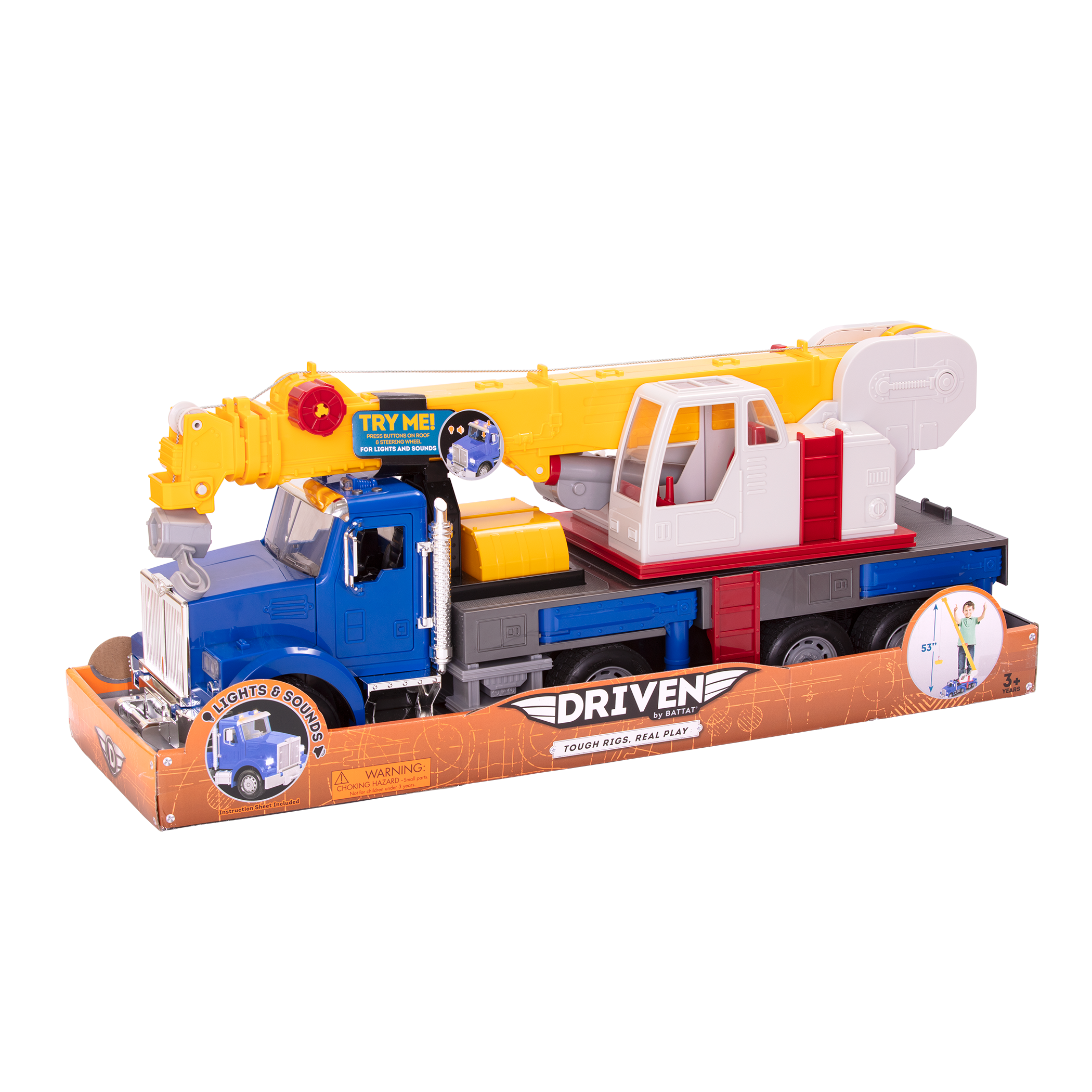 Toy vehicle assembly playset with functiona... Take-Apart Crane Truck Battat 