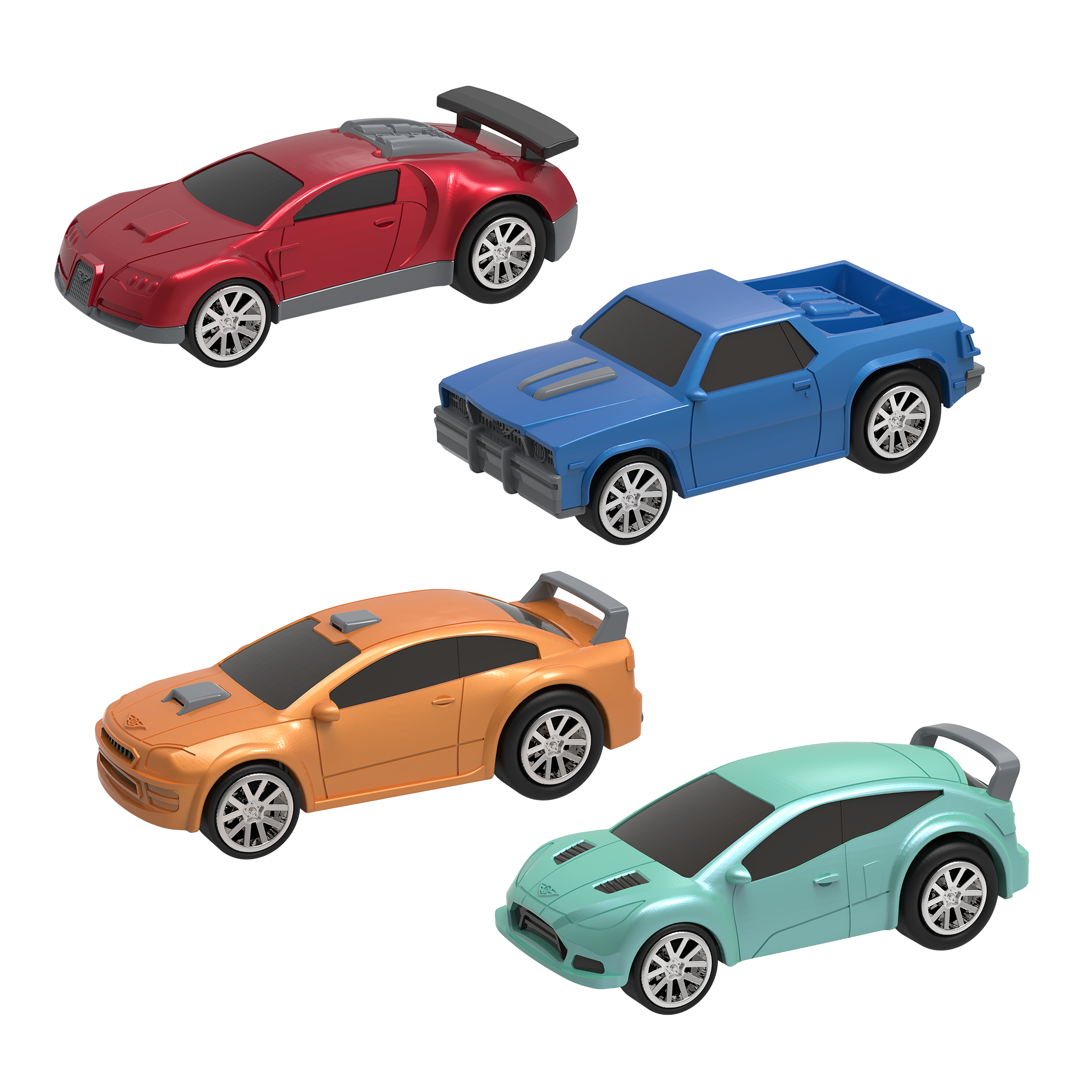 DRIVEN Turbocharge, Small Toy Pullback Cars (4 Pack)