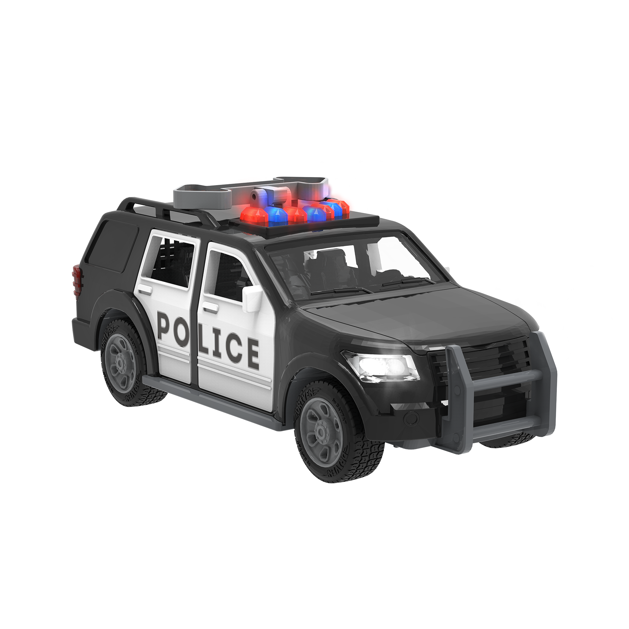4pcs Police Wagon Interactive Toy Car Set pour tout-petit Son simulé avec  lumière