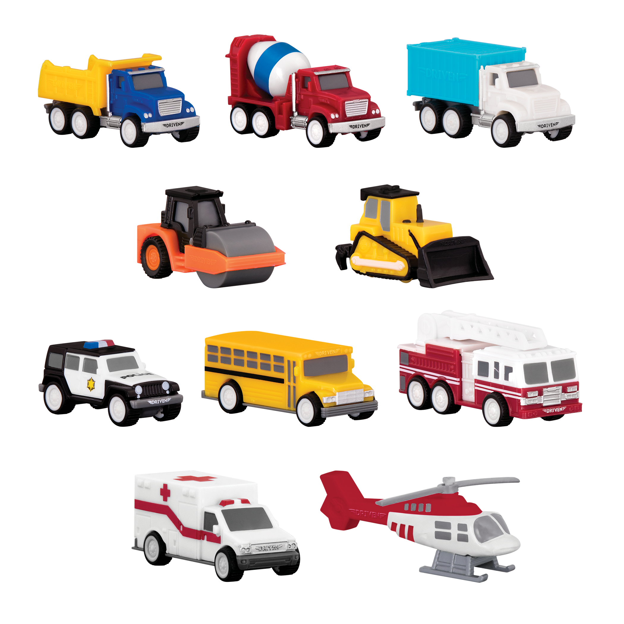 Pocket Fleet 1 10 Pack Mini Toy Vehicles DRIVEN