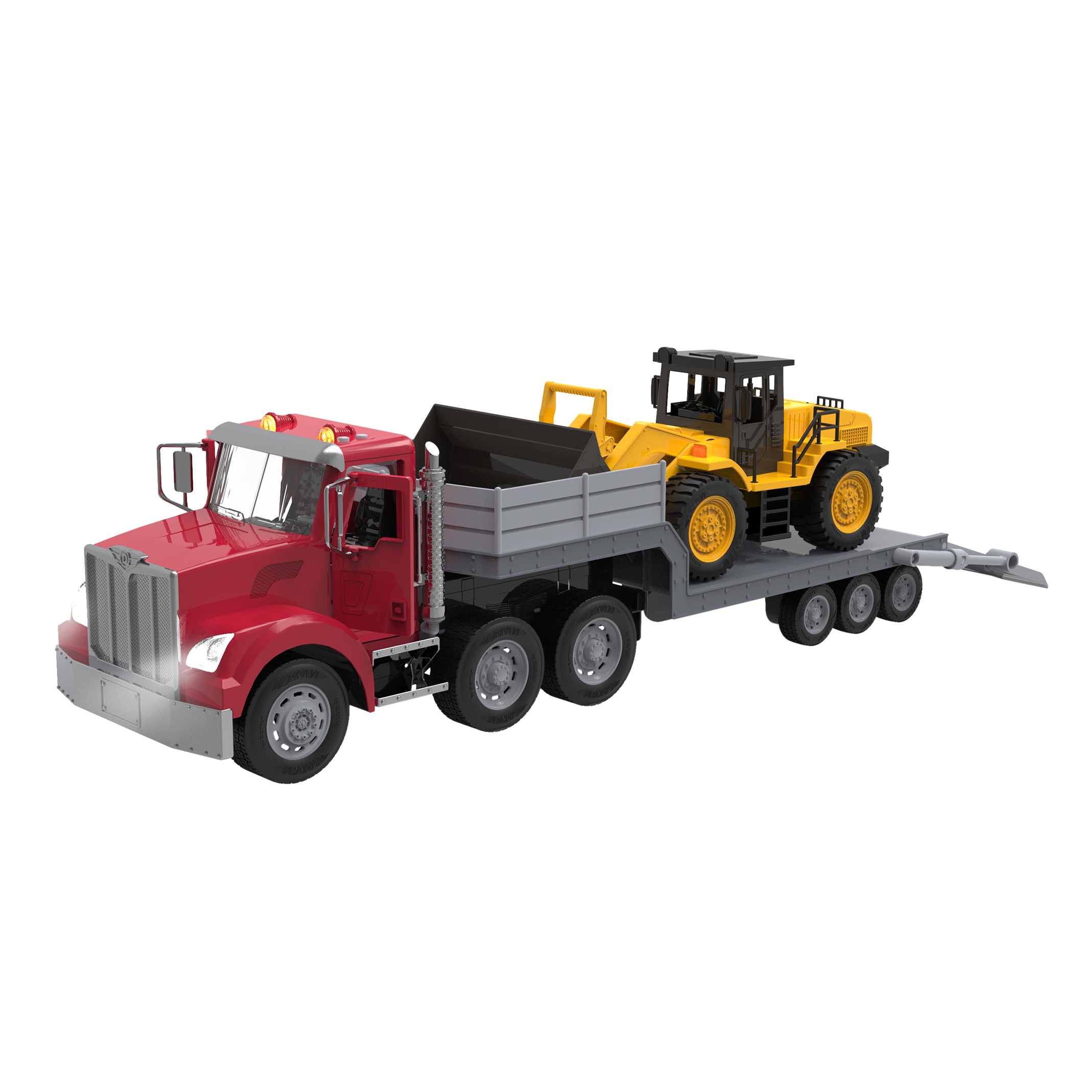 Branded Big Rig Tractor Trailer Transport Toy Trucks Big Toy Truck Series Tracktor Trailer Flatbed and Excovator