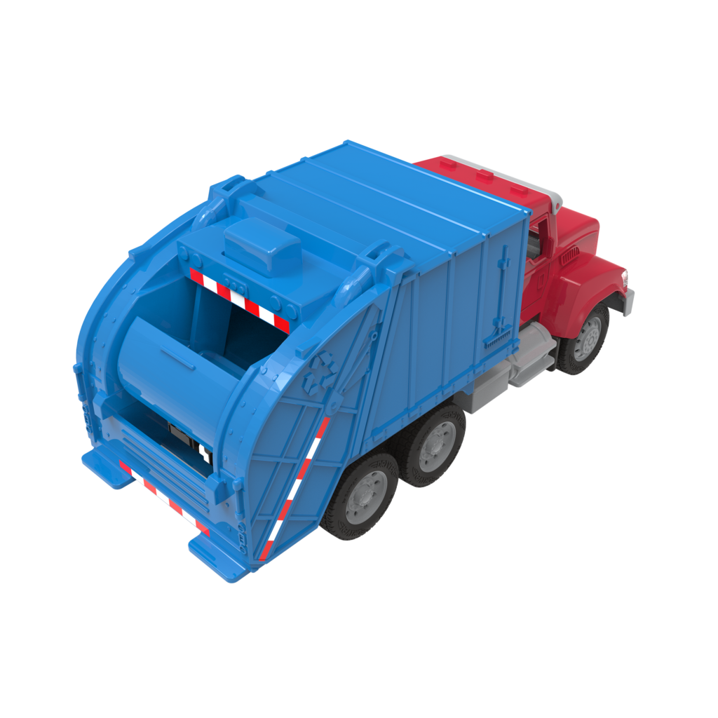 Micro R C Recycling Truck Small Blue Red Toy Recycling Truck DRIVEN by Battat