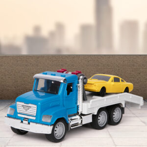 tow truck toy with cityscape background by DRIVEN
